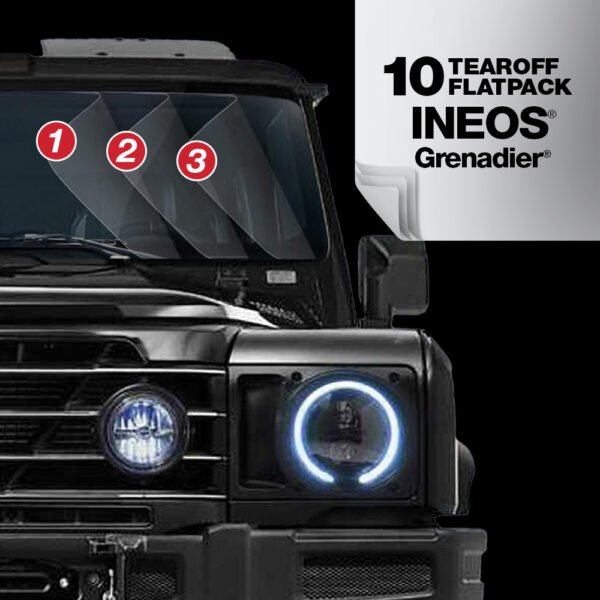 10 Tearoff Flat Pack Windshield Defense™ for Ineos™ Grenadier™